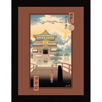 Gerahmtes Poster Ghibli - Ukiyoe Spirits