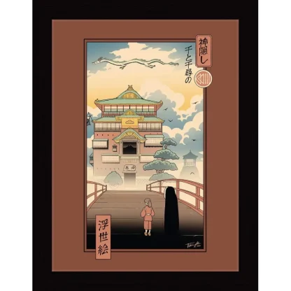 Gerahmtes Poster Ghibli - Ukiyoe Spirits