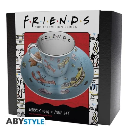 Tasse mit Untertasse Friends - Pattern – Bild 2