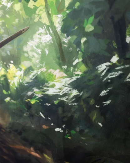 Wandteppich Kingdom Come: Deliverance II - Heinrich und Köter im Wald (Bild auf Textil) – Bild 3