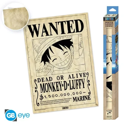 Poster One Piece - Wanted Luffy Parchment – Bild 2