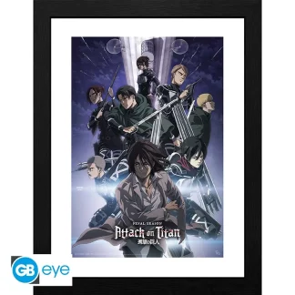 Gerahmtes Poster Attack on Titan - S4 key art