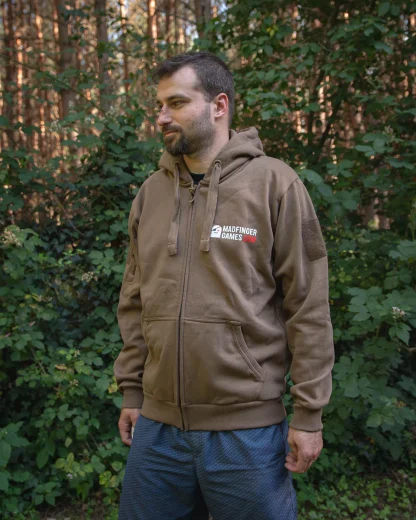 Hoodie Gray Zone Warfare - Logo (mit Reißverschluss)