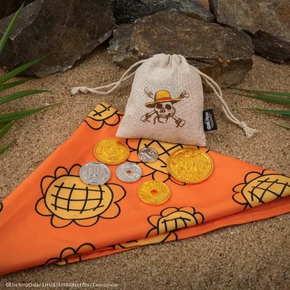 Geschenkset One Piece - Nami's Bandana & Berry Coins (Tuch und Münzen) – Bild 5