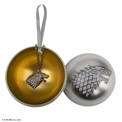 Weihnachtsschmuck Game of Thrones - Stark Direwolf (mit Anhänger im Inneren) – Bild 3