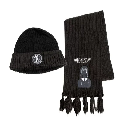 Mütze mit Schal Wednesday - Nevermore